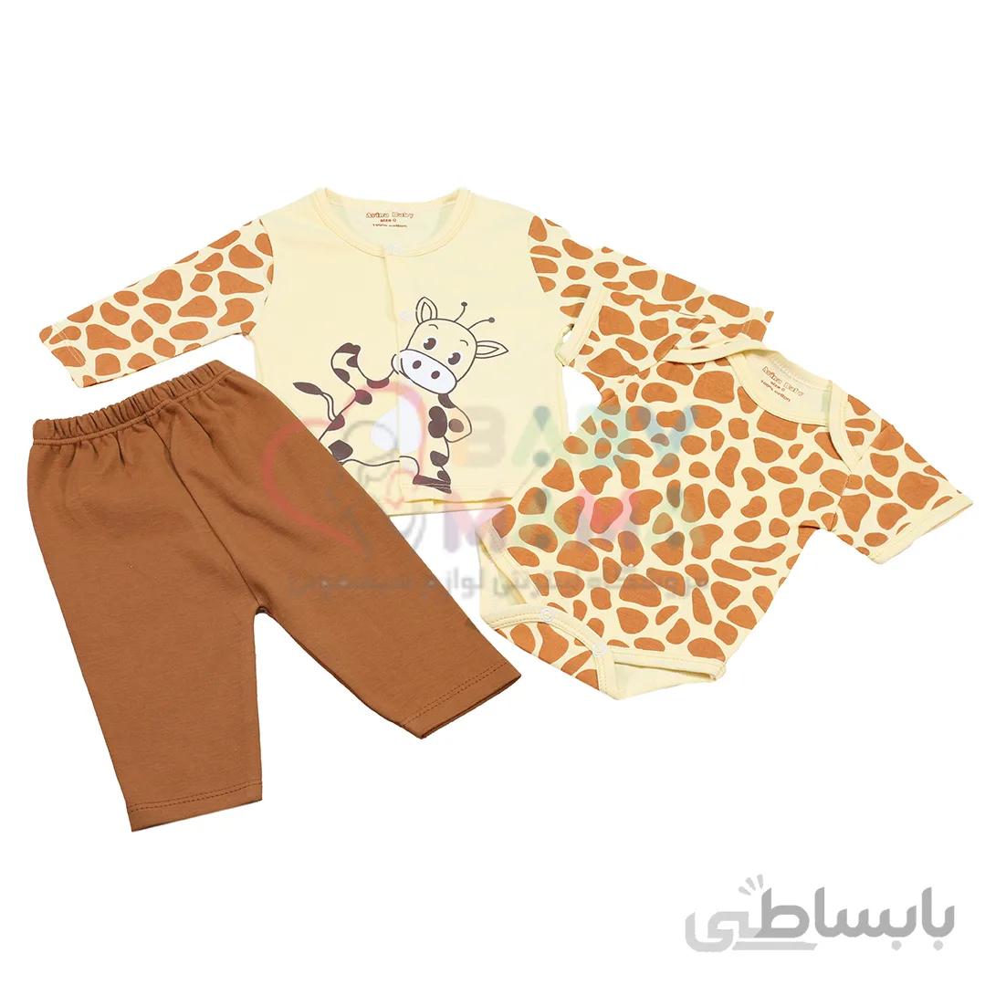 ست سه تیکه Avina baby چاپی زرافه