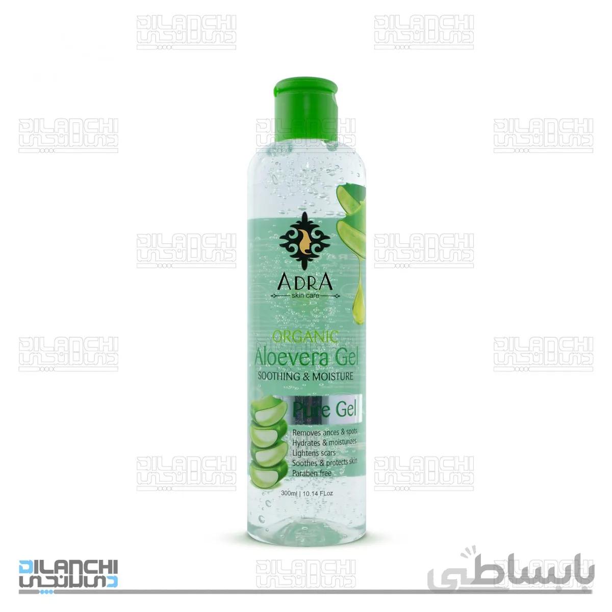ژل آلوئه ورا آدرا مناسب پوست و مو حجم 300 میلی لیتر