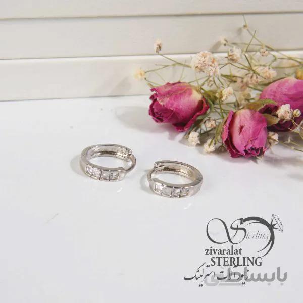 گوشواره نقره نگین دار