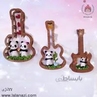 ست تابلو فانتزی بافتنی خانواده پاندا طرح گیتار ( کد 30091 )