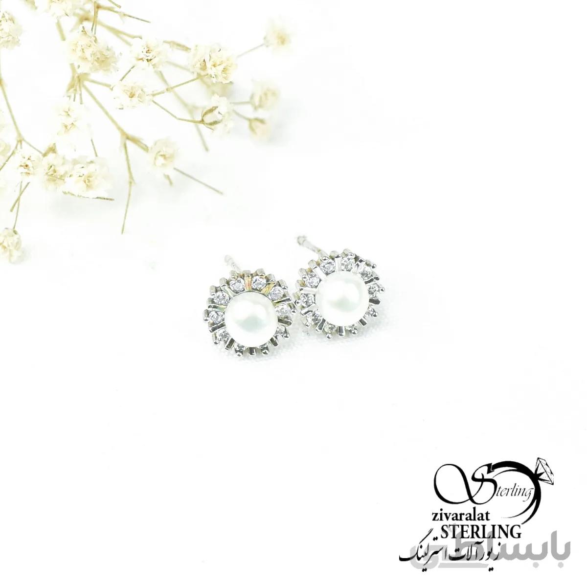 گوشواره میخی نقره کد 6231
