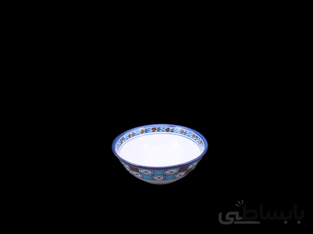 کاسه سالادخوری چینی میبد مروارید طرح شطرنجی