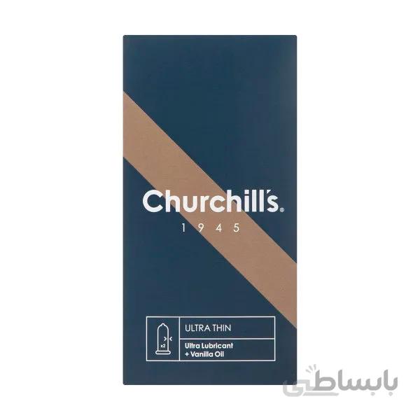 کاندوم چرچیلز مدل Ultra Thin بدون ماده تاخیری بسته 12 عددی