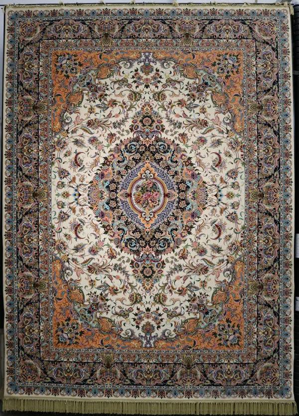 فرش کاشان 1200 شانه نقشه هشت پرنده