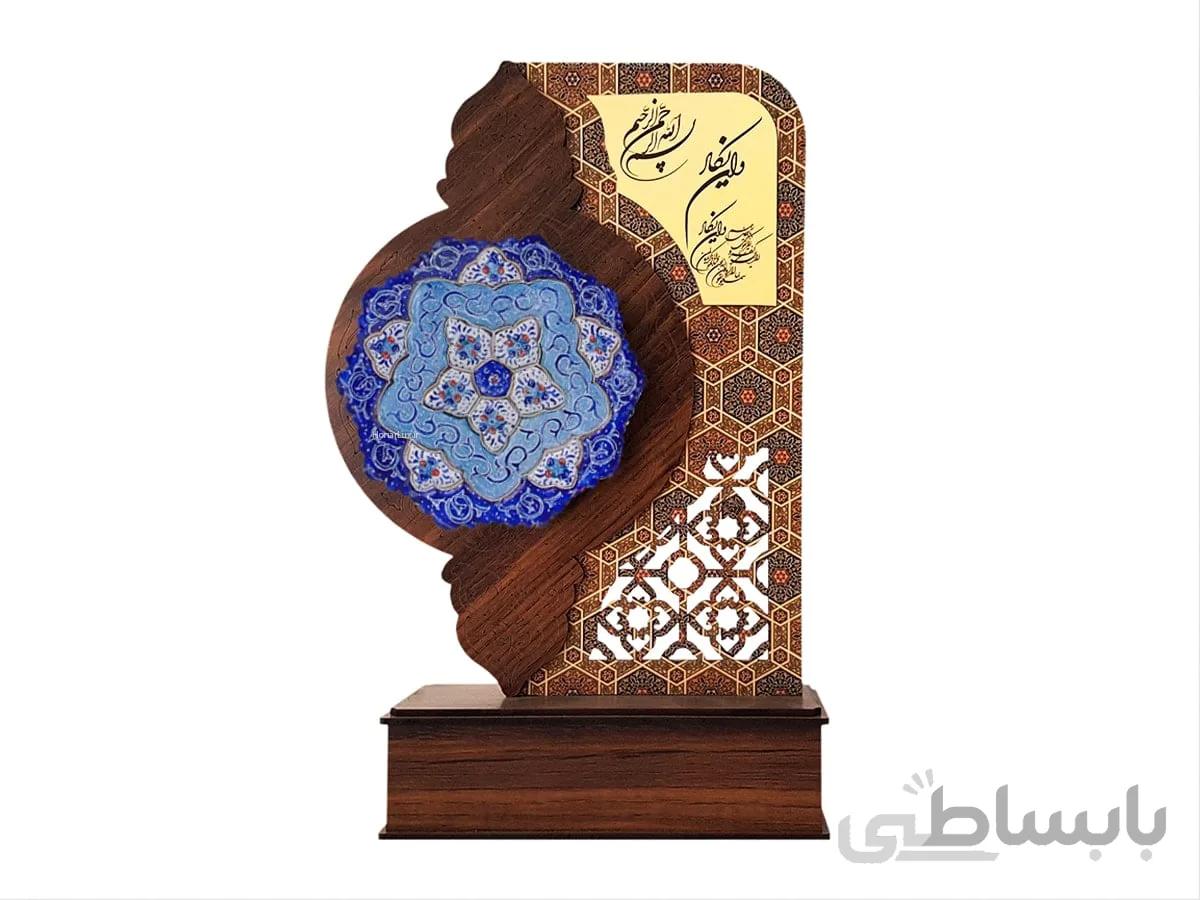 تندیس هدایای سازمانی میناکاری طرح تابش