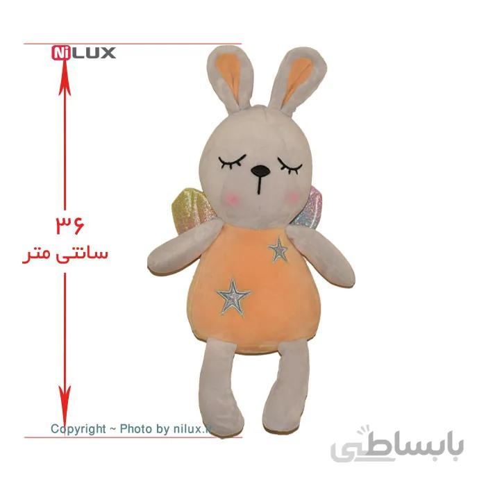 عروسک خرگوش نارنجی مدل فرشته ارتفاع 36 سانتی متر