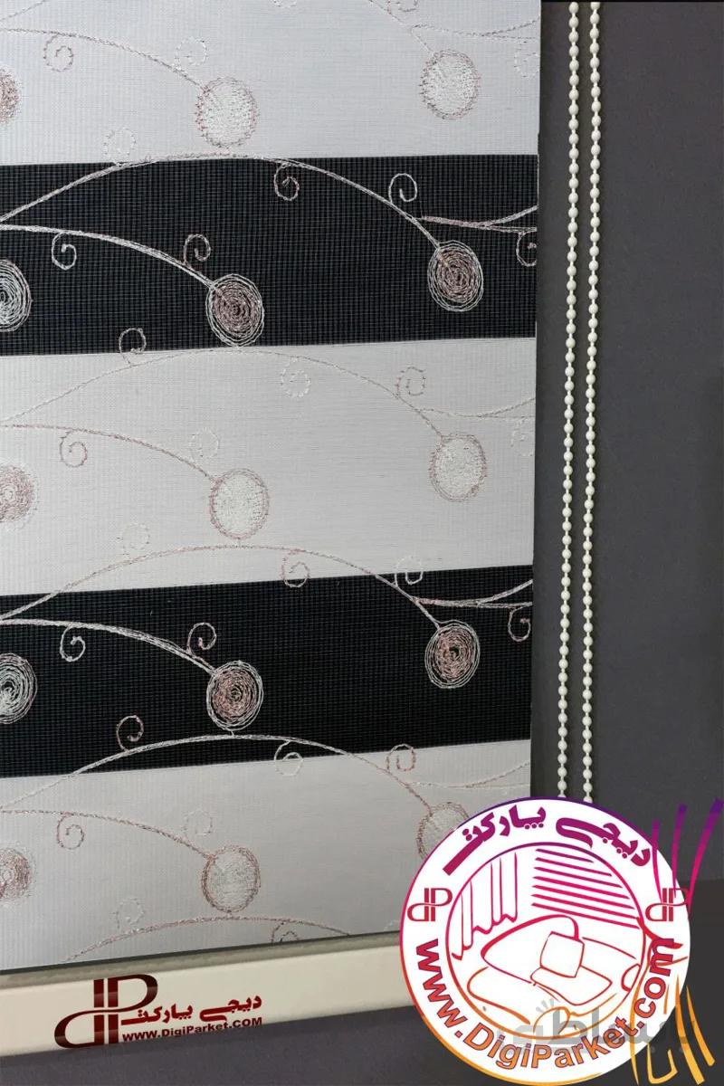 پرده زبرا زردوزی خوش سایه کالیته 25-2 کد ZB 12006