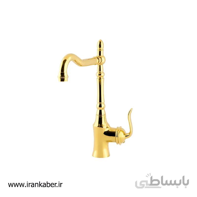 شیر ظرفشویی طلایی مدل رادمان برند تیرگان