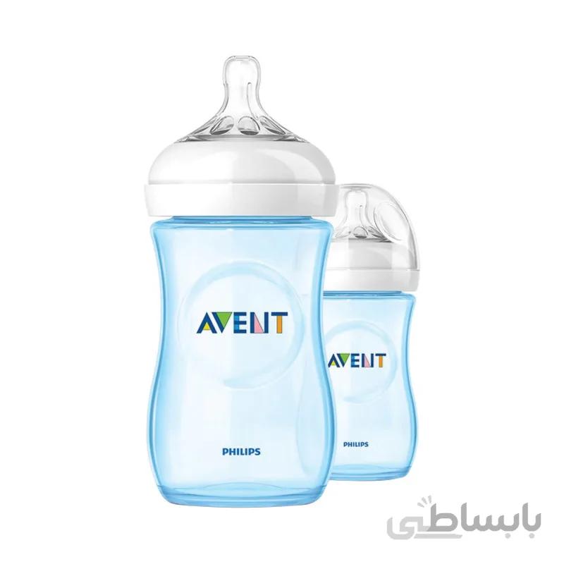 شیشه شیر نچرال فیلیپس اونت آبی ۲۶۰ میلی لیتر بسته ۲ عددی