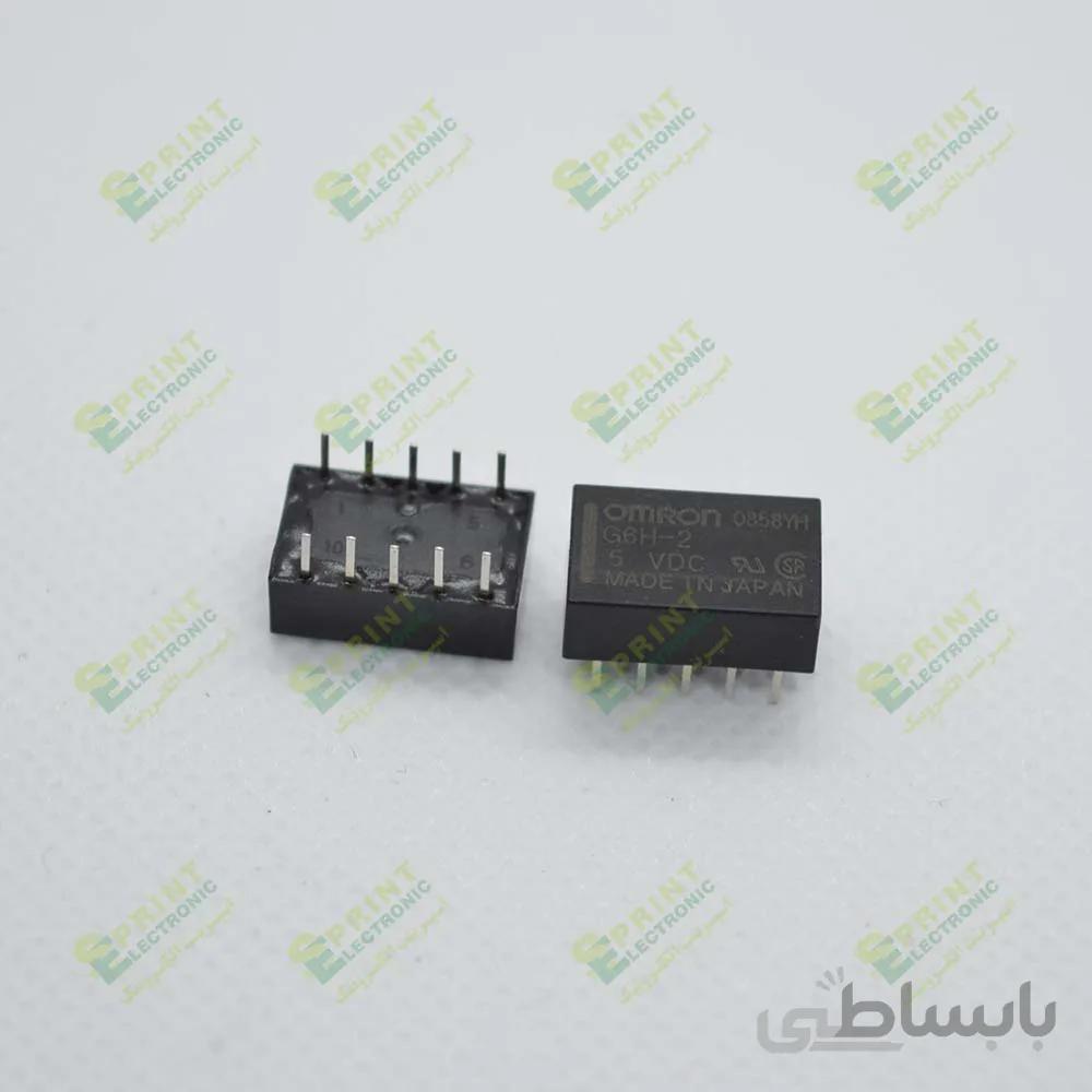 رله 12 ولت مخابراتی 10 پایه 1 آمپر Omron G6H-2-12VDC