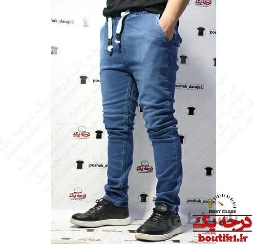 شلوار اسلش جین حوله ای دمپا ساده 6رنگ