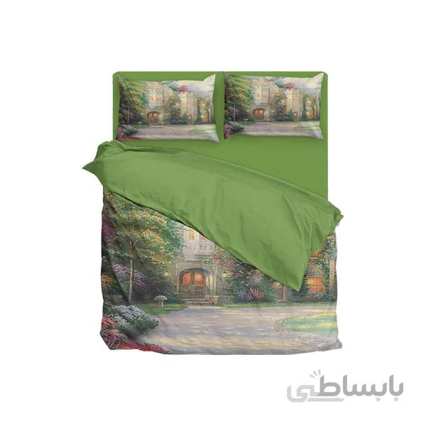 ست لحاف دو نفره ۶ تکه سه بعدی king size -طرح romantic village