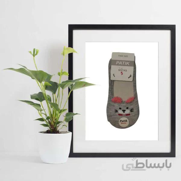 جوراب دخترانه کالج patik طرح گربه