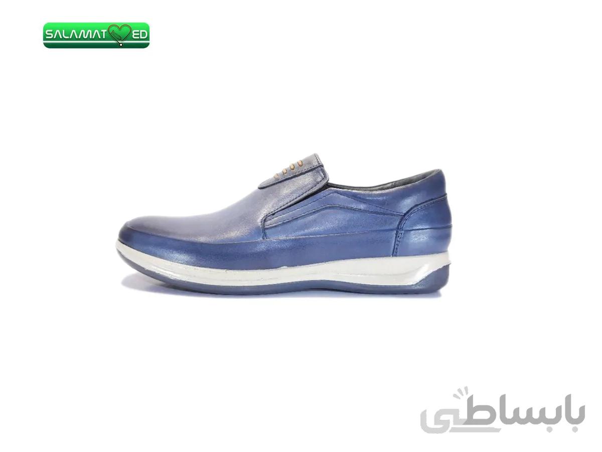 کفش طبی چرم مردانه جی اف اس مدل Real – رنگ سرمه ای