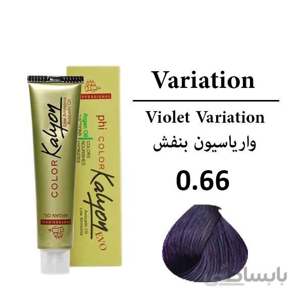رنگ مو کالیون شماره 0.66 واریاسیون بنفش