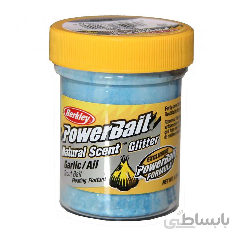 خمیر برکلی پاور بیت قزل الا Berkley power bait natural scent trout bait garlic glitter neon blue