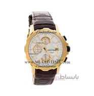 ساعت مچی ویولت زنانه کرنوگراف گرد چرمی طلایی صفحه سفید کد 0414/2L