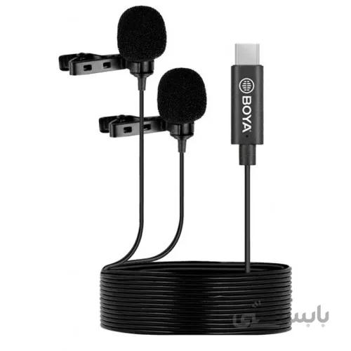 میکروفون تایپ سی بویا BOYA BY-M3D Digital Dual-Head Microphones ا BOYA BY-M3D Digital Dual-Head USB Type-C Lavalier Microphones