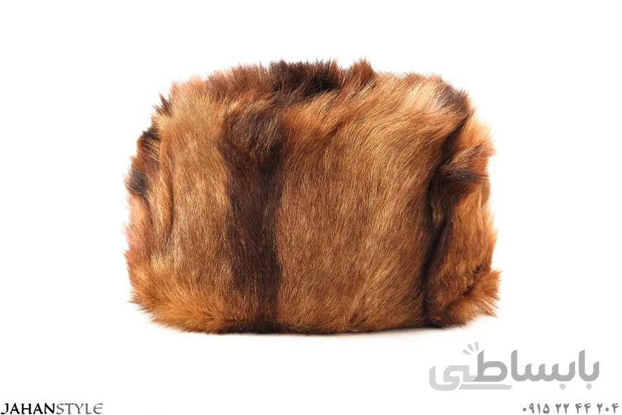 کلاه روسی خزدار قهوه ای پوست طبیعی سمور