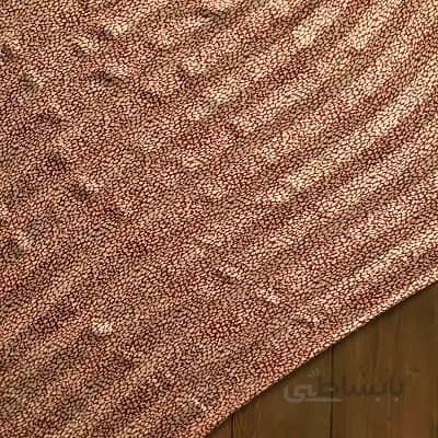 پارچه حریر ساتن ابریشمی رنگ زرشکی کرم کد 603