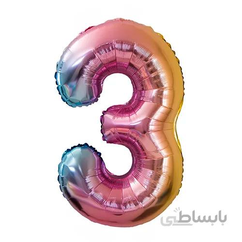 بادکنک فویلی عددی گرادیان عدد ۳