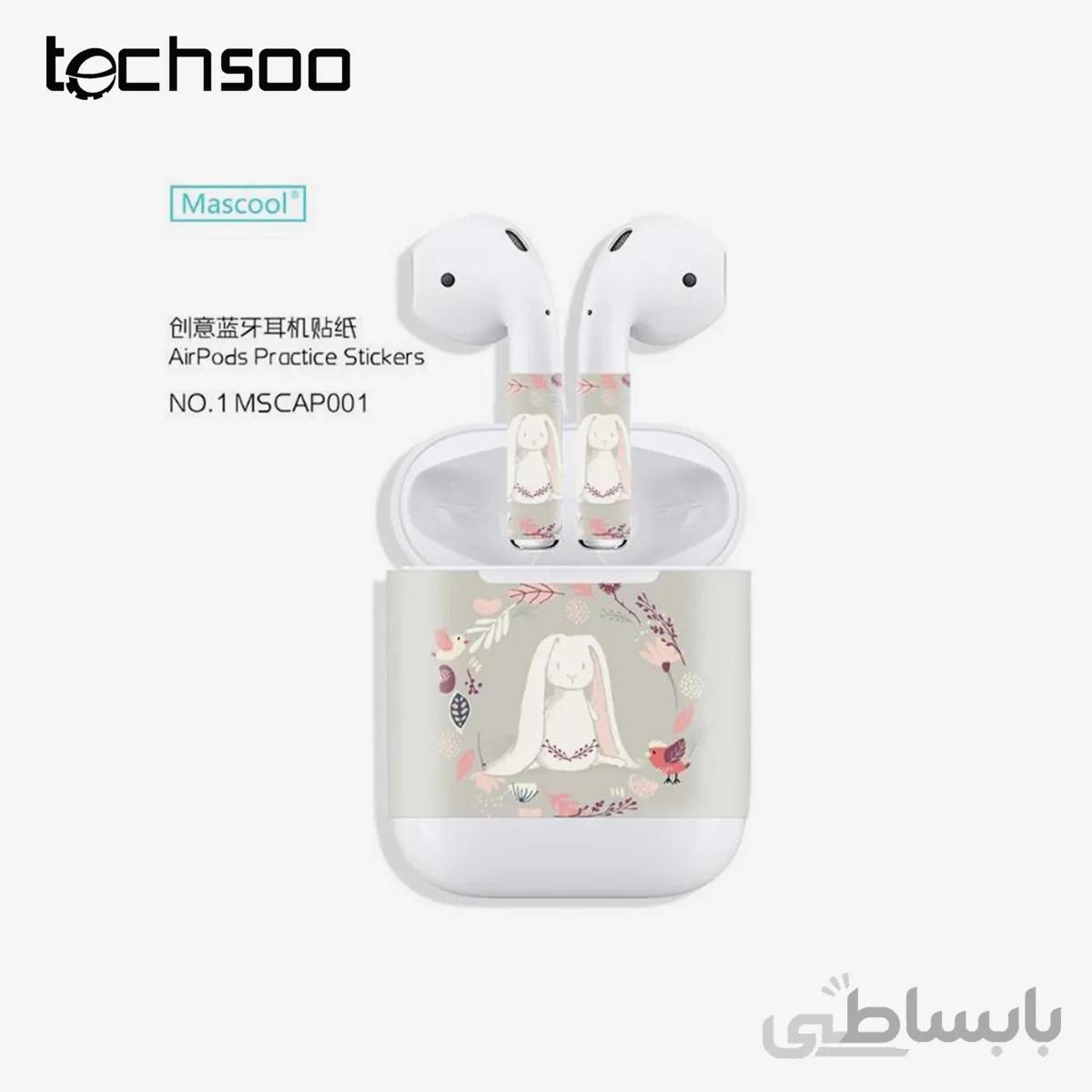 برچسب طرح دار ایرپاد Airpod Accessories Singbee Singbee
