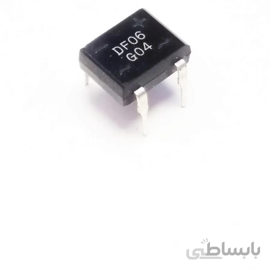 پل دیود مربعی 600 ولت 1 آمپر، DF06 600V 1A Briectifier