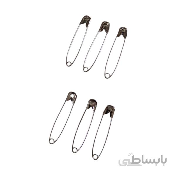 سنجاق قفلی سایز بزرگ نقره ای بسته 10 عددی کد 6354S