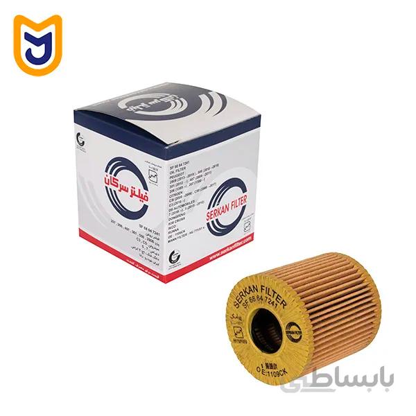 فیلتر روغن موتور سرکان مدل SF 7241 پایه کوتاه مناسب پژو ۲۰۶ و ۲۰۷