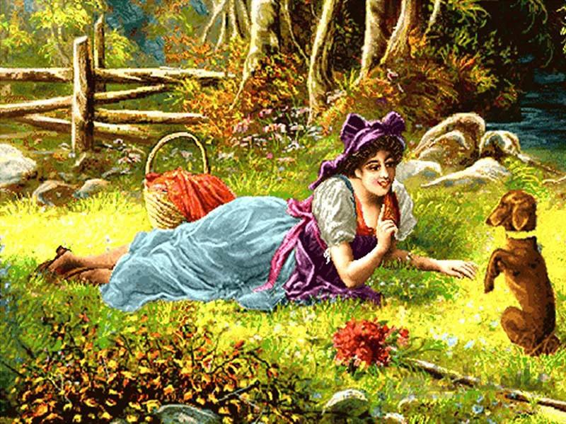 نخ و نقشه تابلو فرش طرح مهربانی کد 1367