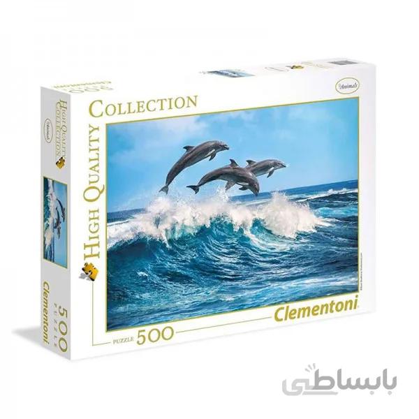 پازل کلمنتونی 500 قطعه دلفین ها 35055