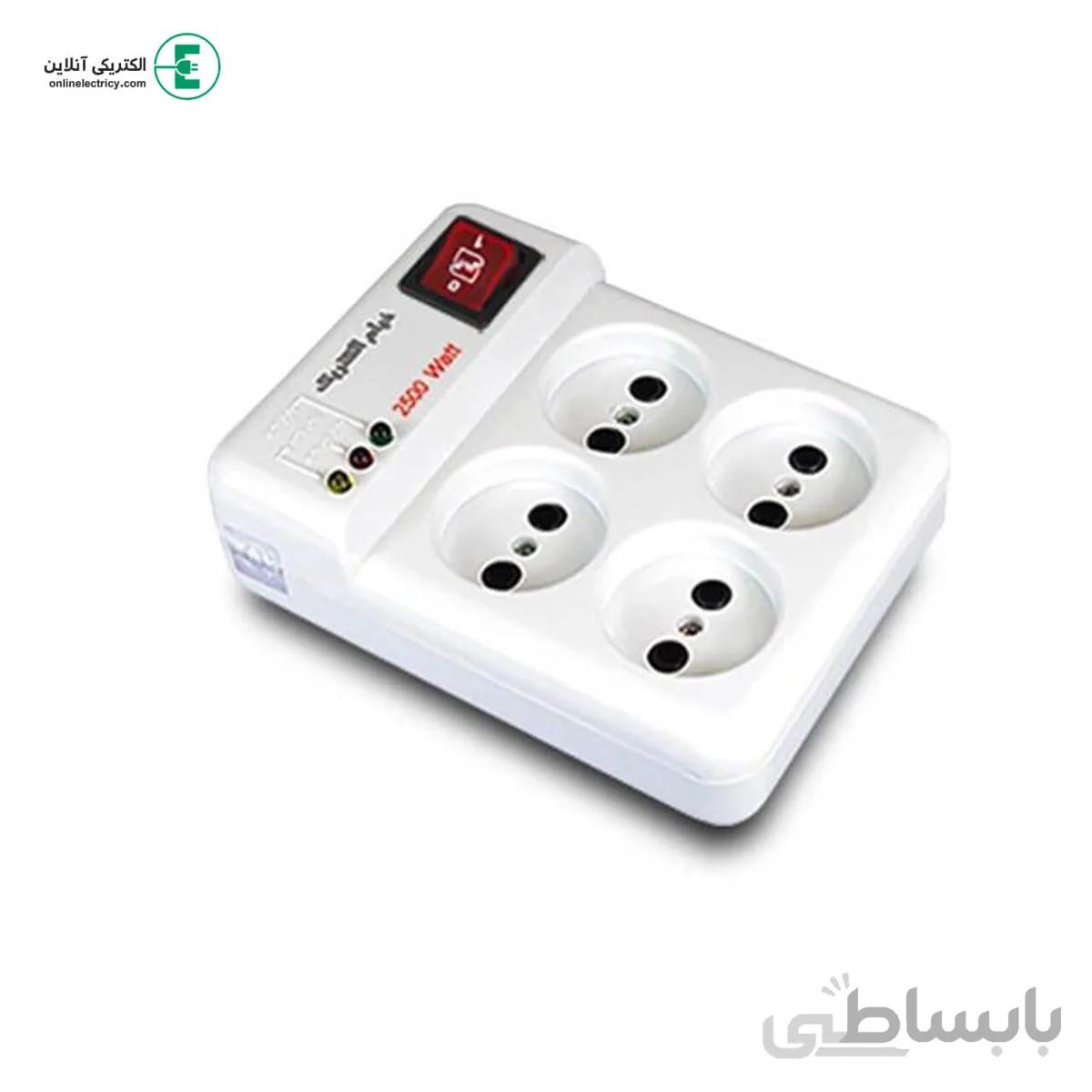 محافظ 4 راهی دارای قفل کودک فیوزدار با کابل 5 متری (خیام الکتریک)