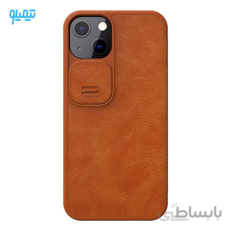 کاور چرمی نیلکین مدل Qin Pro Leather Case مناسب برای اپل ایفون 13 دارای محافظ دوربین
