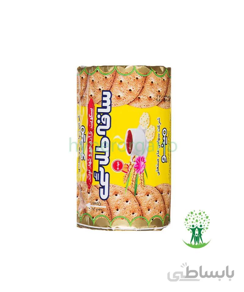 بیسکویت ساقه طلائی جو با شهد توت 190 گرمی مینو