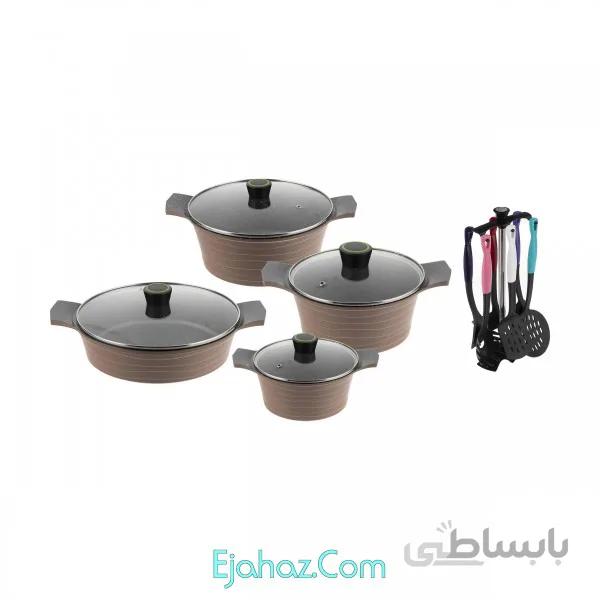 سرویس پخت و پز قابلمه گرانیت 18 پارچه تکنو مدل Venus 02