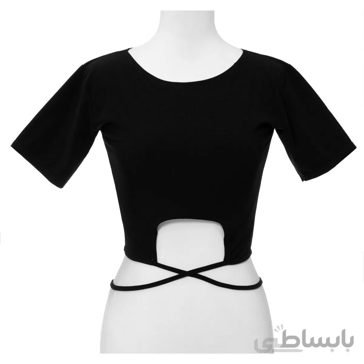 نیم تنه تاپ یقه گرد استین دار با بند فانتزی تیساپه 249