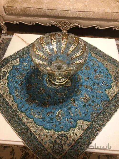 رومیزی 1*1 ترمه سنتی طرح شاه عباسی