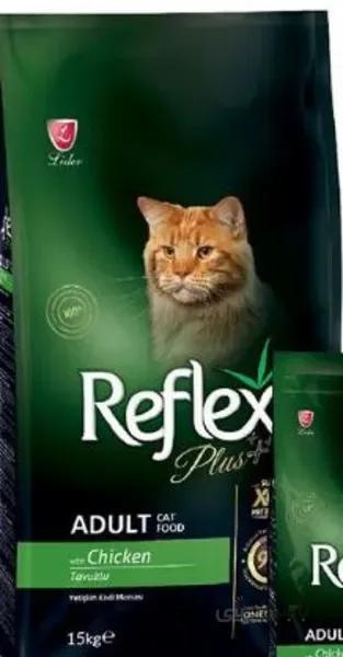 غذای خشک گربه رفلکس پلاس طعم مرغ – Reflex Plus Adult Cat Chicken پاکت 15 کیلویی
