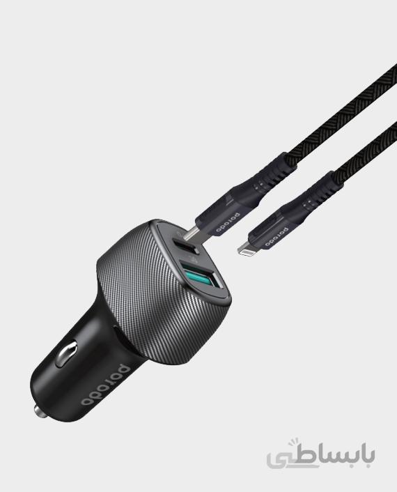شارژر فندکی ماشین پرودو 38 وات با دو پورت خروجی مدل PD DC26 – BK