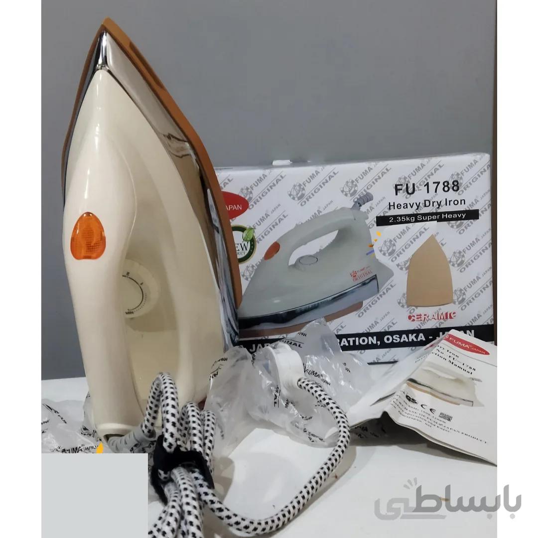 اتو خشک سنگین فوما ژاپن Fuma JAPAN مدل FU-1788 وزن 2.35KG کف سرامیکی مناسب خیاطی