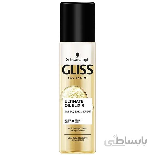 اسپری دوفاز موی آسیب دیده و حساس گلیس مدل Oil elixir