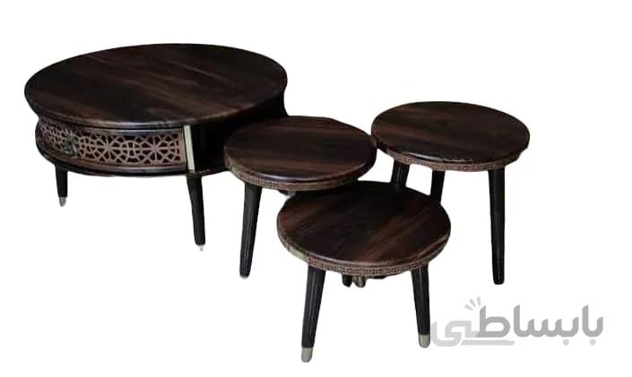 میز‌جلومبلی‌عسلی‌مدل‌بیضی