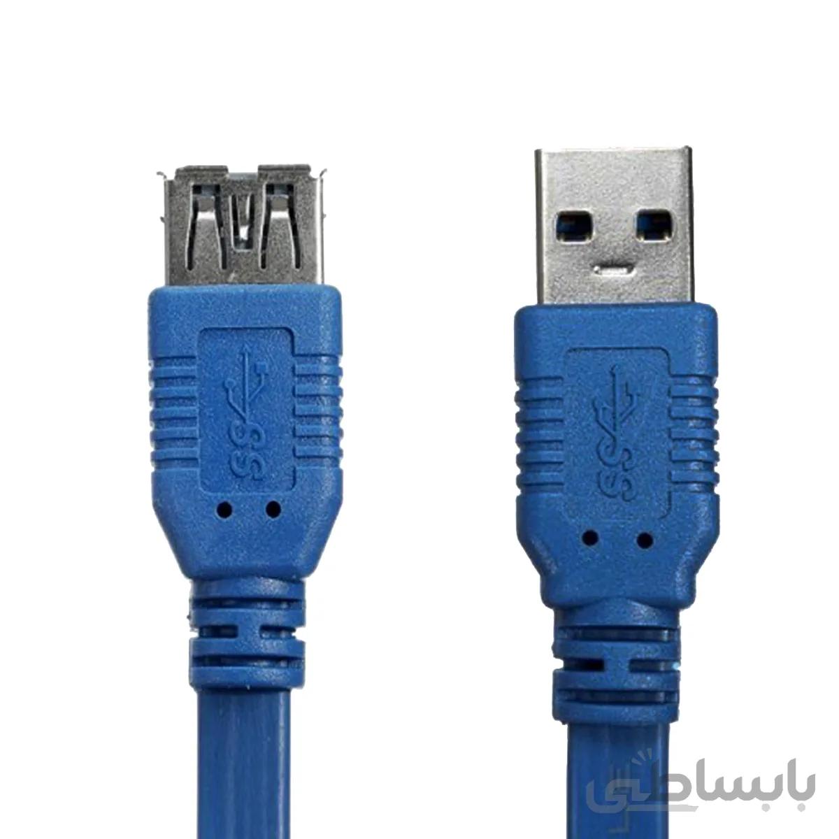کابل فلت افزایش طول USB 3.0 کینگ هود مدل JH5 طول ۱.۵ متر پک دار اورجینال