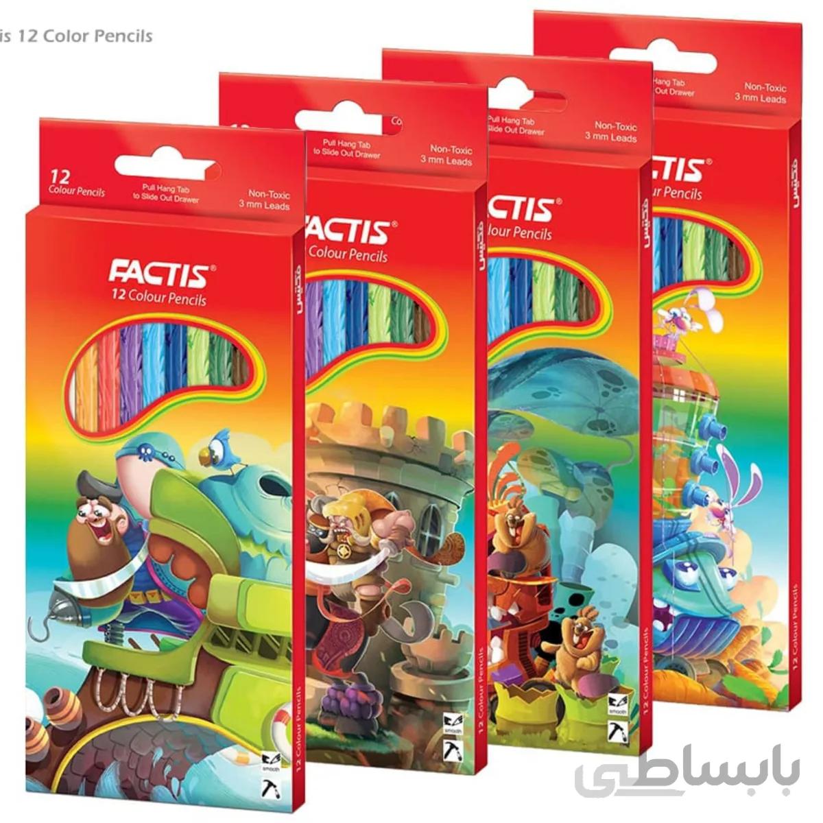مداد رنگی 12 رنگ فکتیس ا Factis 12 Color Pencil