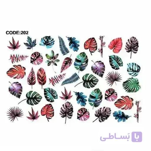 لنز ناخن طرح برگ هاوایی