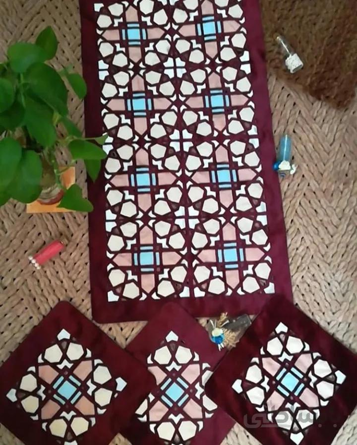 ست رومیزی جلو مبلی و میز عسلی کد ۱۰۲۱۱۵