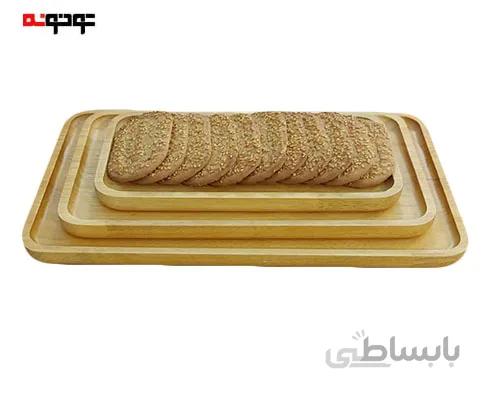 دیس پذیرایی مستطیل اوک سایز بزرگ