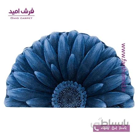 پادری نیم دایره گل داوودی آبی زرباف