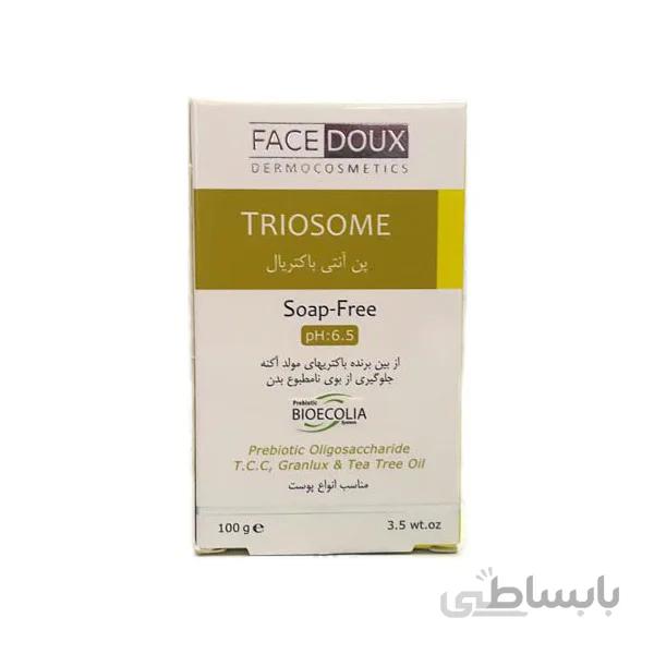 پن آنتی باکتریال زینک پلاس تریوزوم فیس دوکس 100 گرمی ا Facedoux Triosome Zinc Plus Syndet Bar 100gr