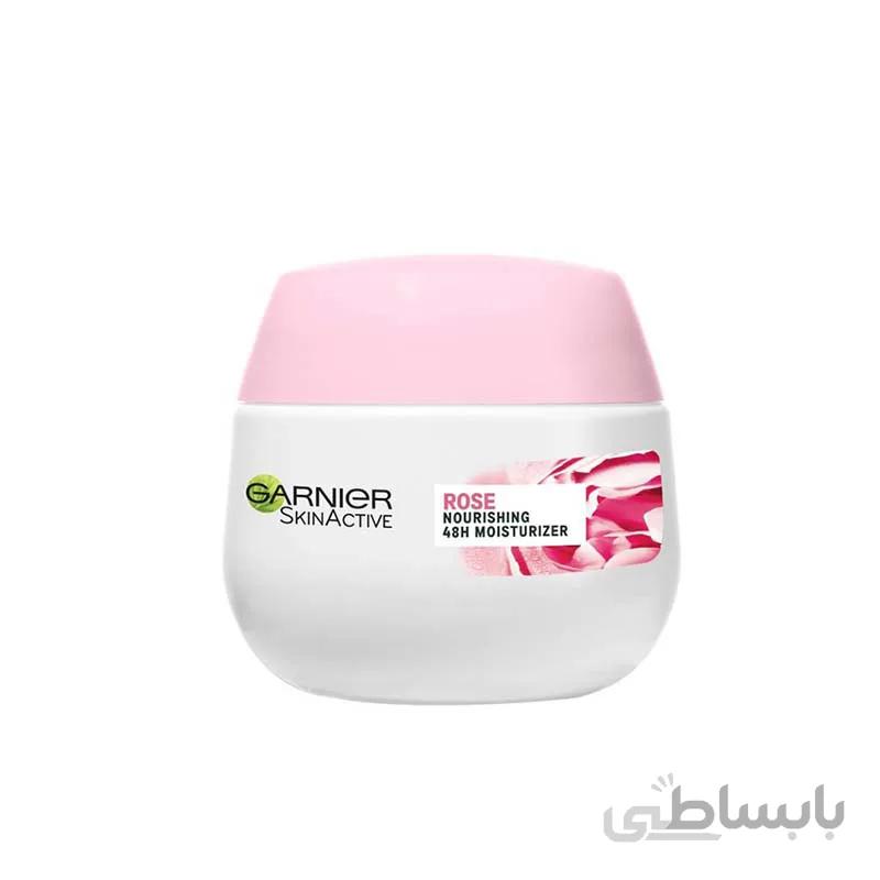 کرم مرطوب کننده گل رز گارنیه Garnier پوست خشک و حساس حجم 50 میل